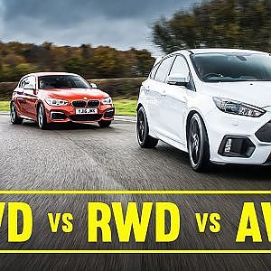 AWD vs FWD vs RWD: Focus RS, Civic Type R, M140i Track Battle