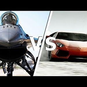 Lamborghini vs F16 Fighting Falcon